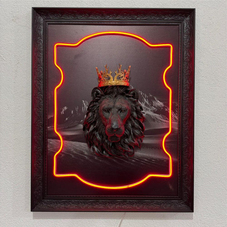 BLACK KING 3D Neon Art Painting - Maytrix