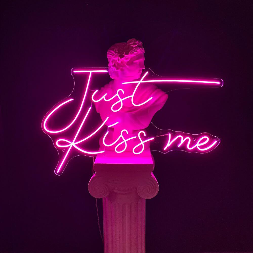 Just Kiss Me Neon Sign - Maytrix