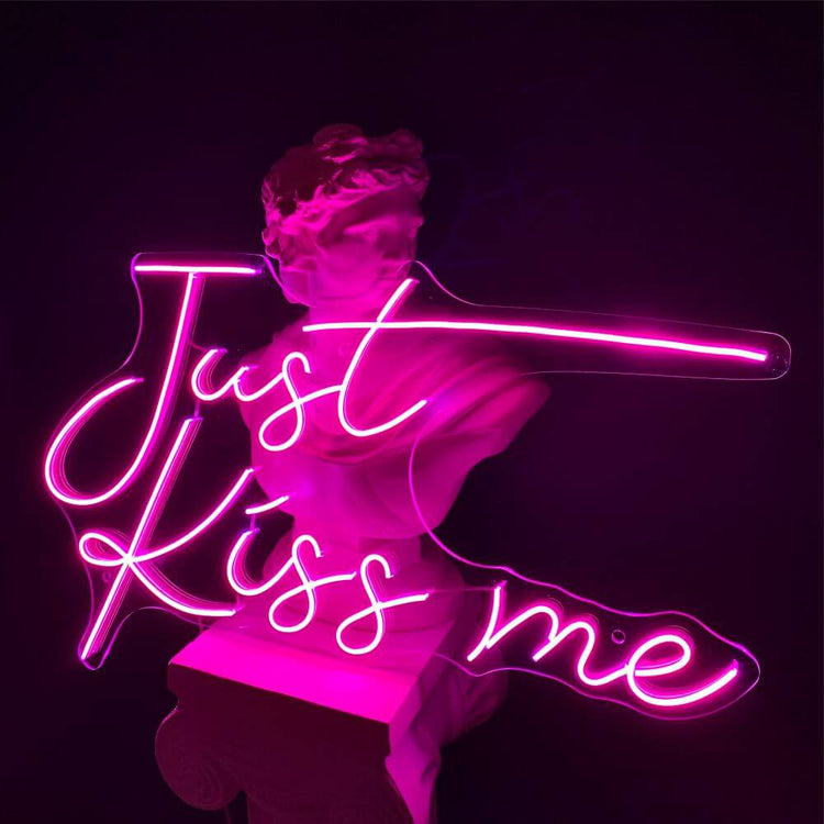 Just Kiss Me Neon Sign - Maytrix
