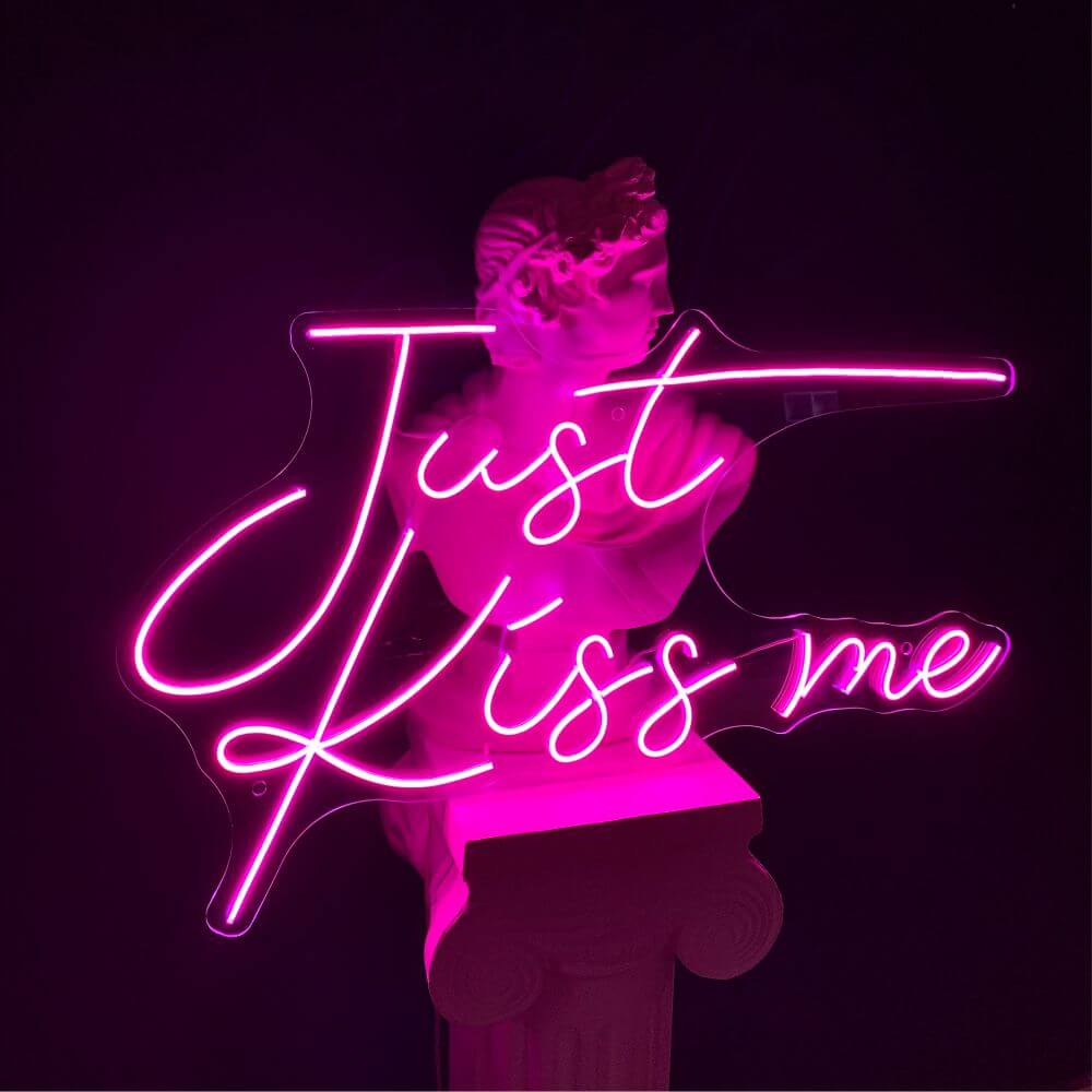 Just Kiss Me Neon Sign - Maytrix
