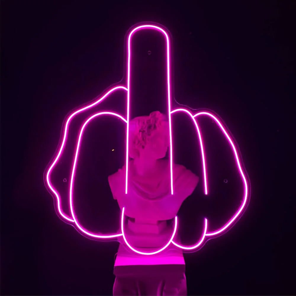 Middle Finger Neon Sign - Maytrix