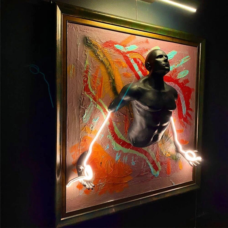 Neon HUMAN Painting Art - Maytrix