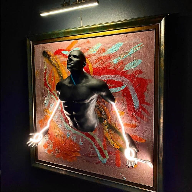 Neon HUMAN Painting Art - Maytrix