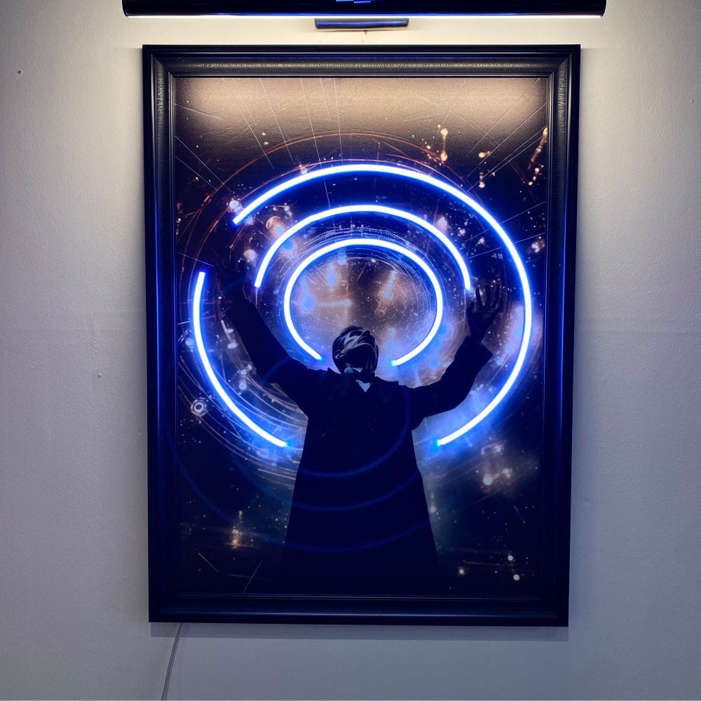 NICOLA TESLA Neon Art - Maytrix