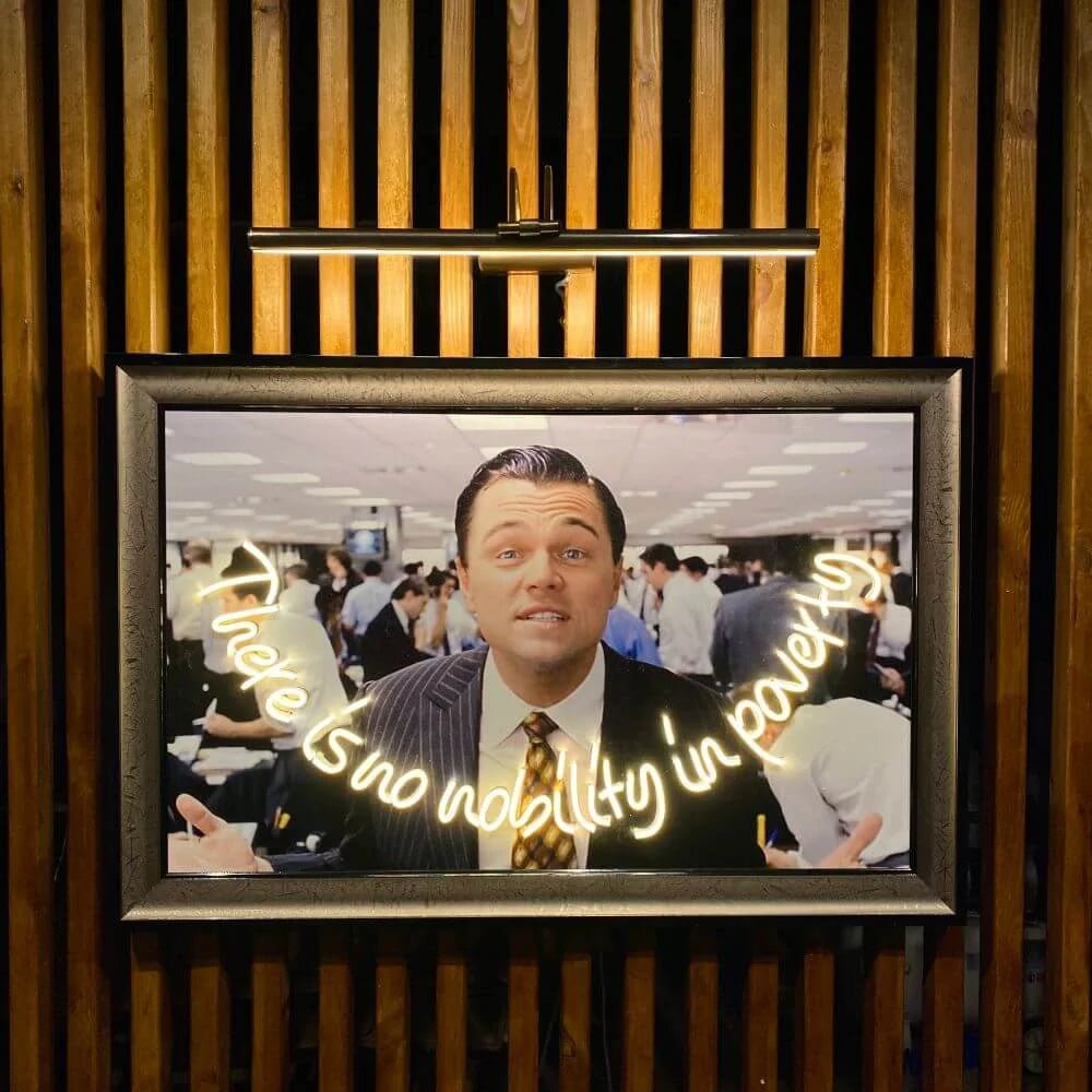 The Wolf Of Wall Street Neon Movie Art - Maytrix