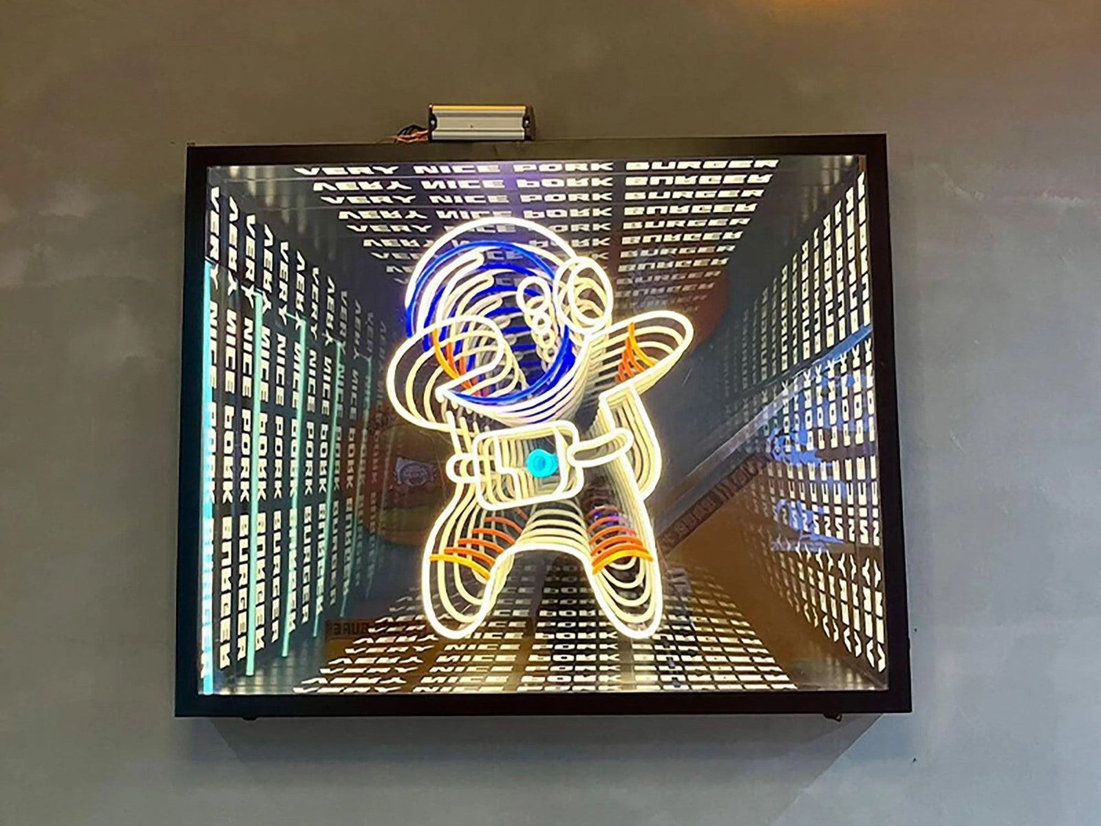 infinity mirror neon sign