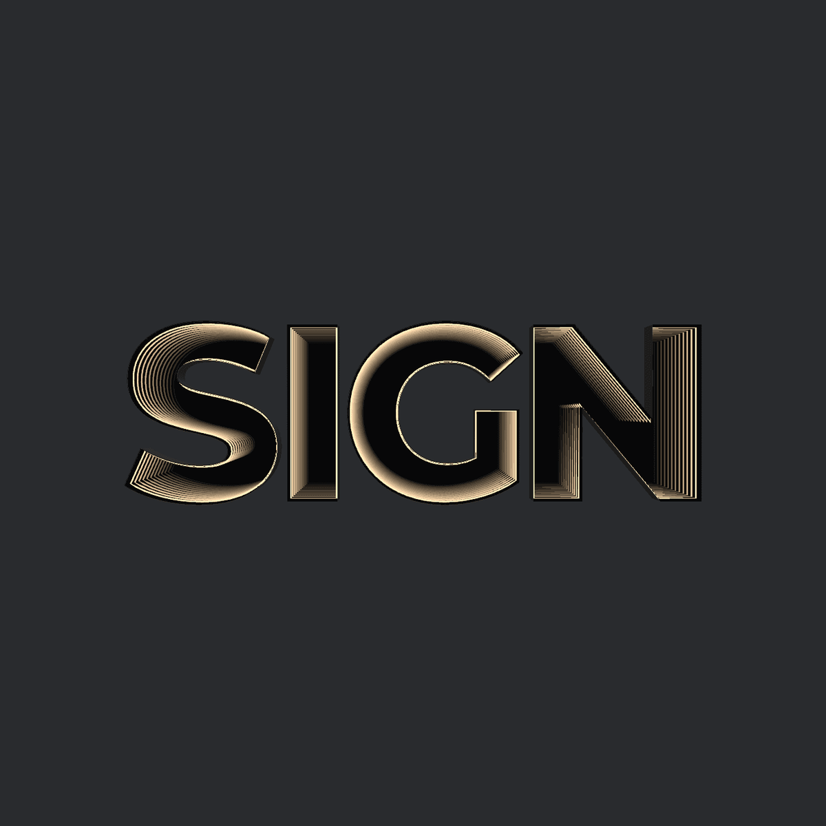 Infinity 3D Letter Sign — saved Maytrix design