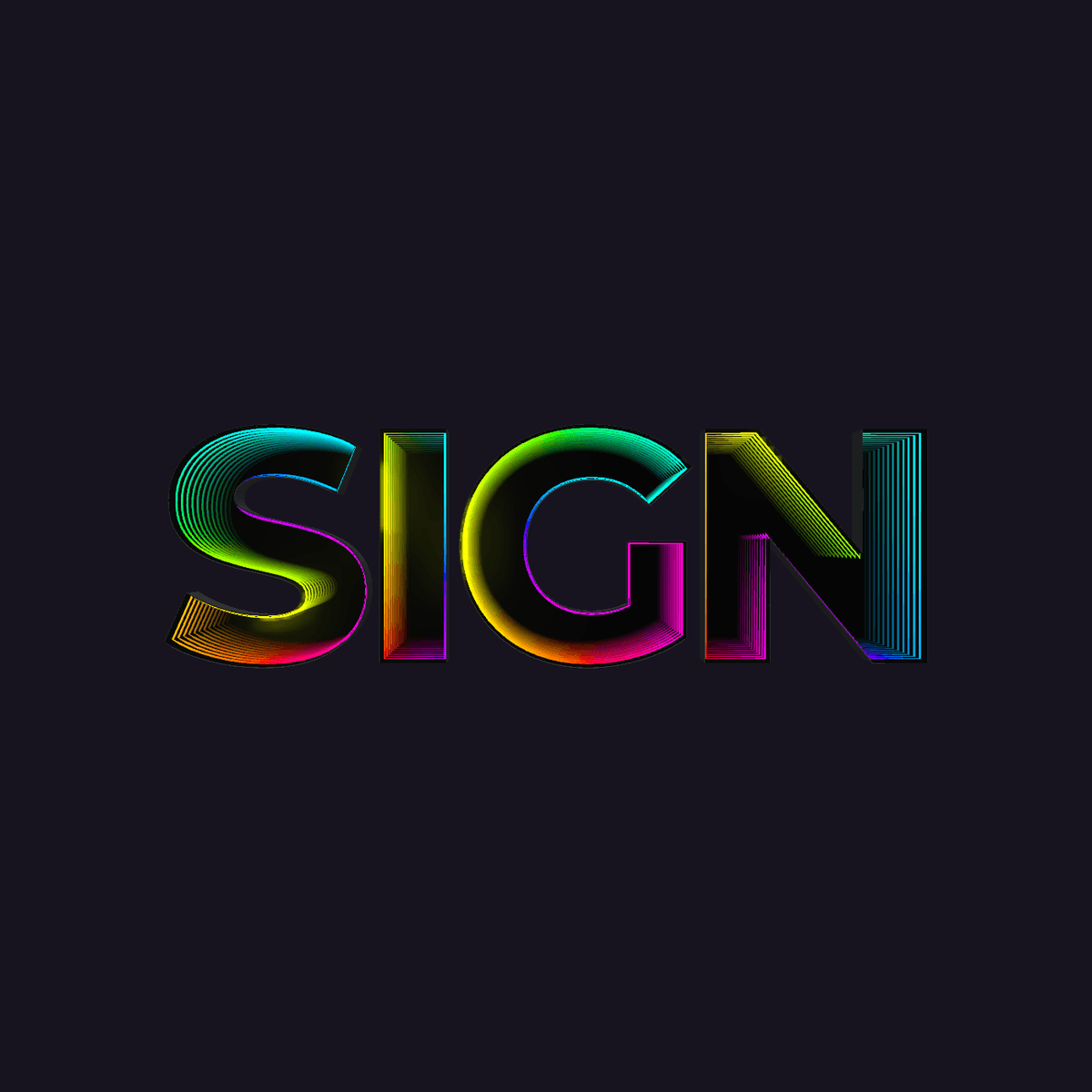 Infinity 3D Letter Sign — saved Maytrix design