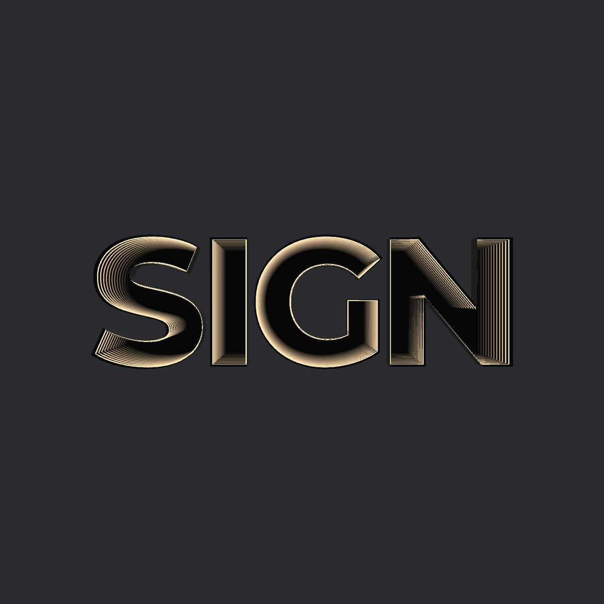 Infinity 3D Letter Sign — saved Maytrix design