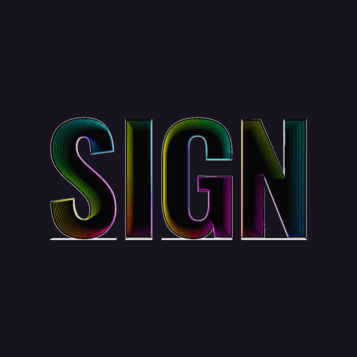 Infinity 3D Letter Sign — saved Maytrix design
