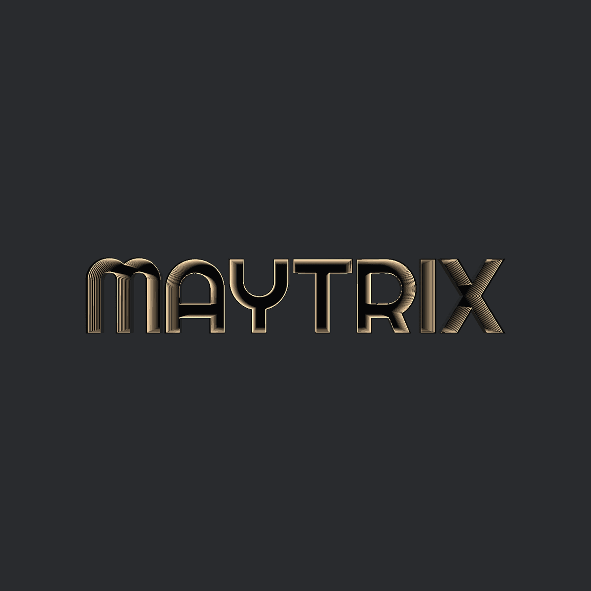 Infinity 3D Letter Sign — saved Maytrix design