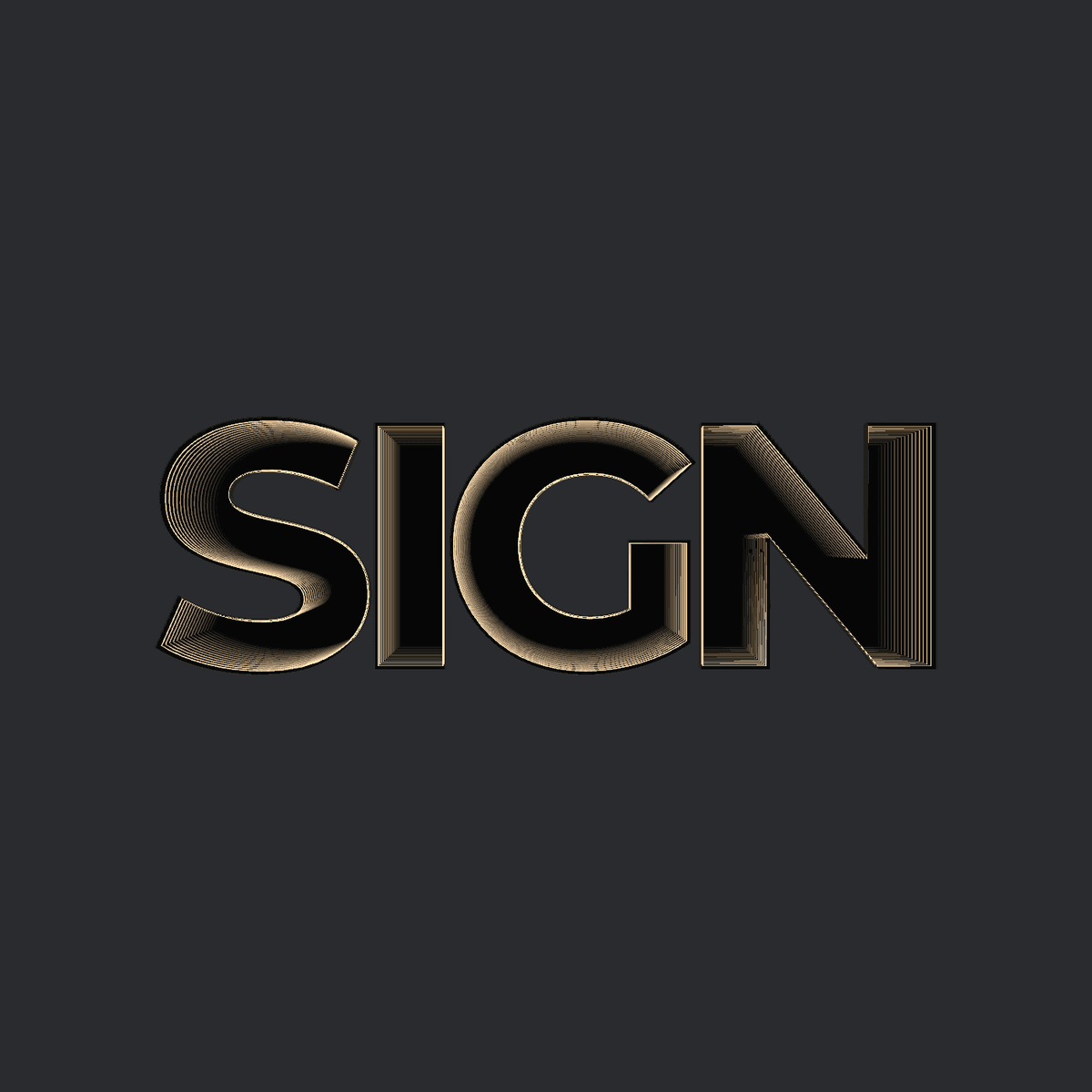 Infinity 3D Letter Sign — saved Maytrix design