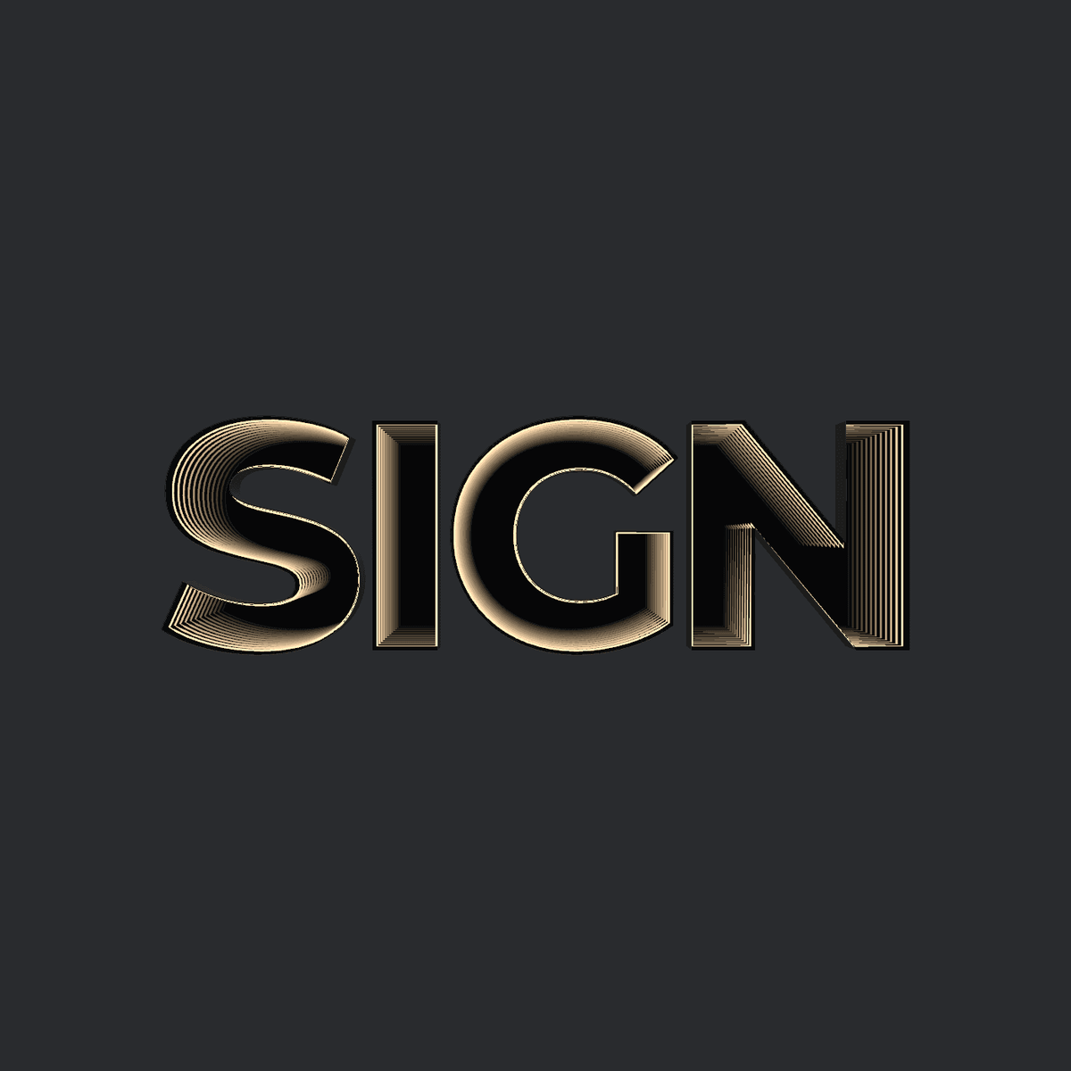 Infinity 3D Letter Sign — saved Maytrix design