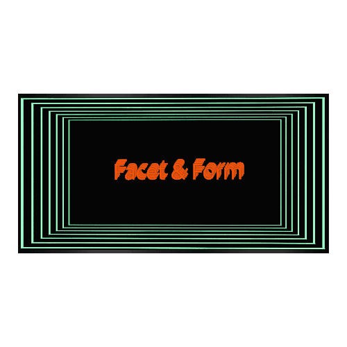 Rectangular teal frames on black with "Design Your Custom Infinity Mirror" in bold orange, like neon signage.