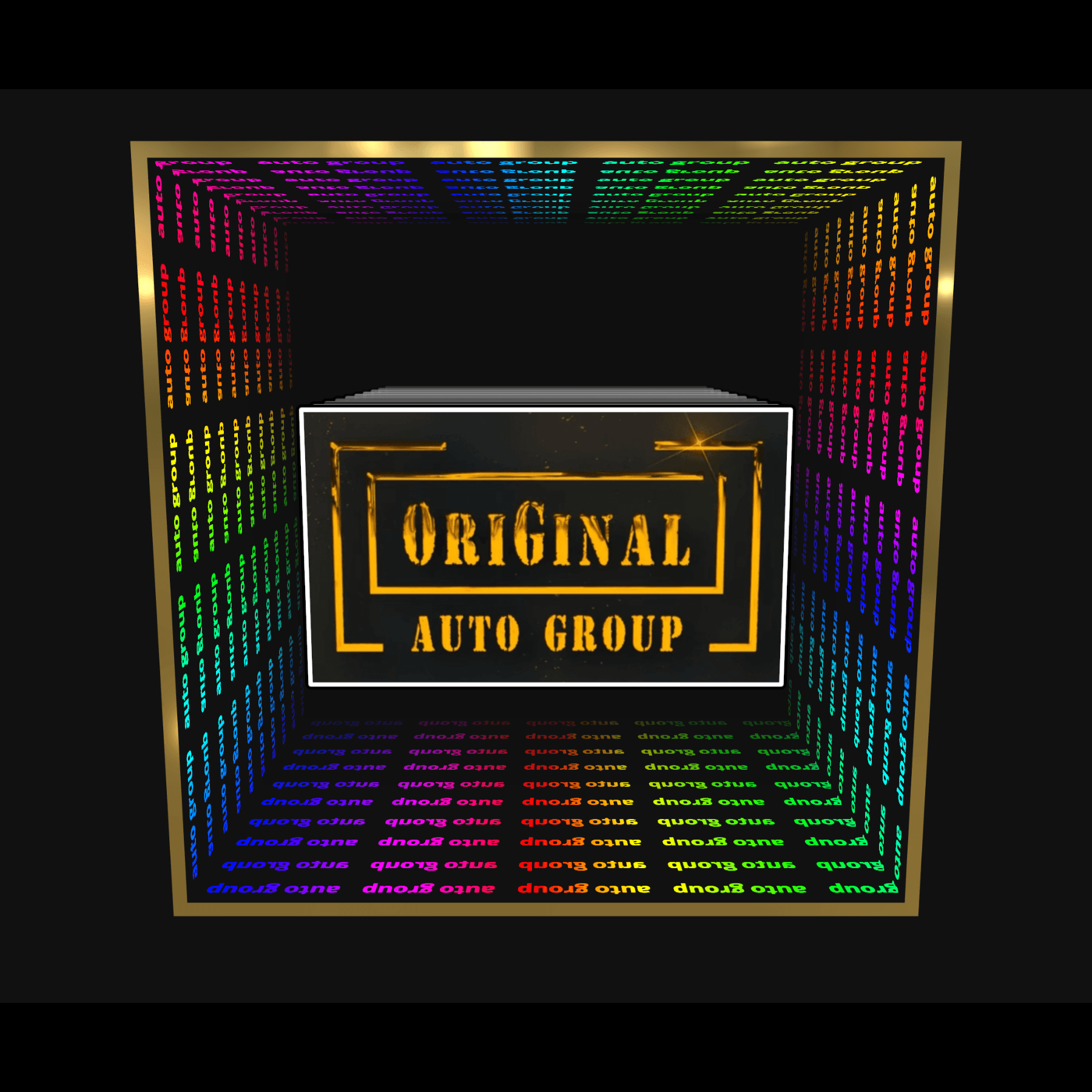 Design Your Custom Infinity Mirror features a 3D box with gold text, custom lighting, and vibrant infinity tunnel effects.