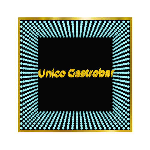 Square graphic with "Design Your Custom Infinity Mirror" in yellow, framed by blue dots and a gold border on black.