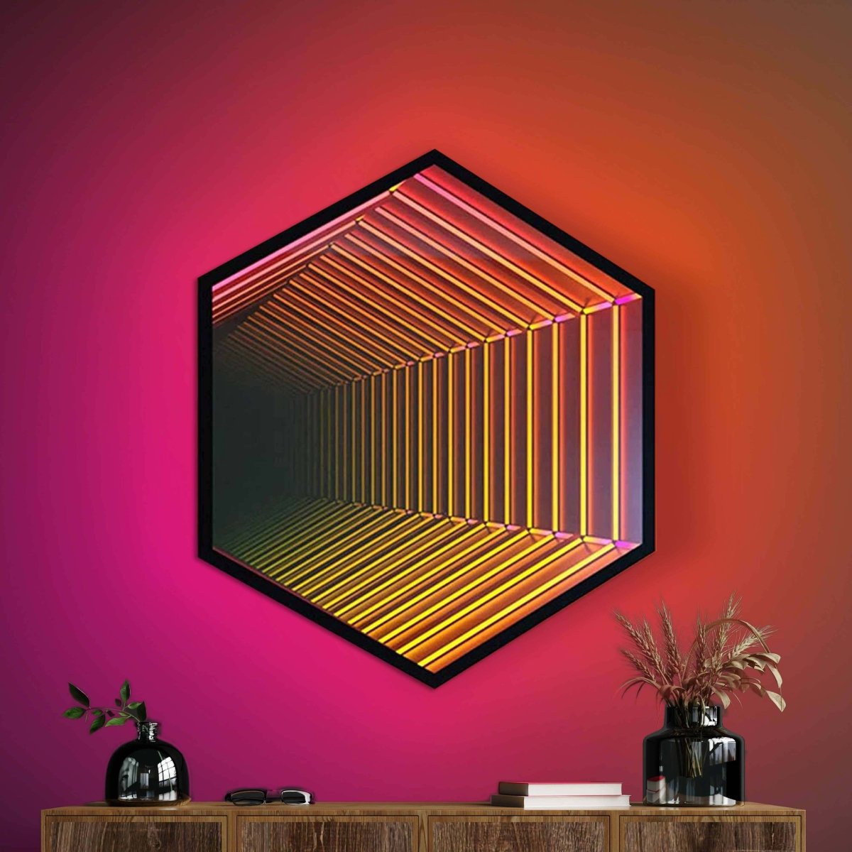 Classic Infinity Mirrors | Geometric LED Wall Art in 5 Unique Shapes ...