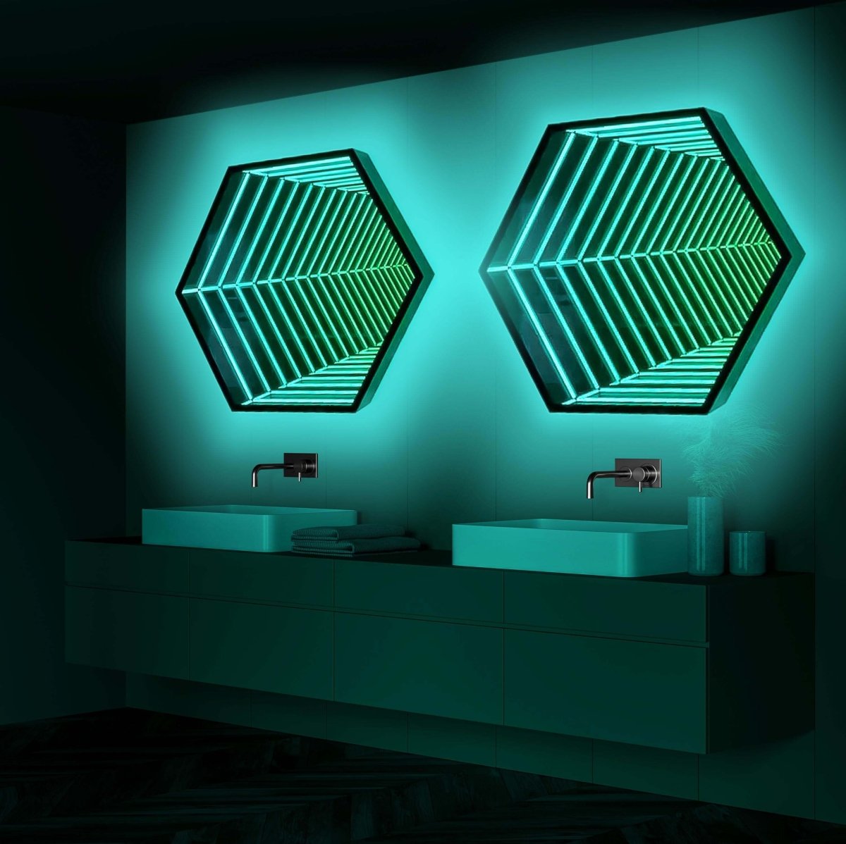 Classic Infinity Mirrors | Geometric LED Wall Art in 5 Unique Shapes ...